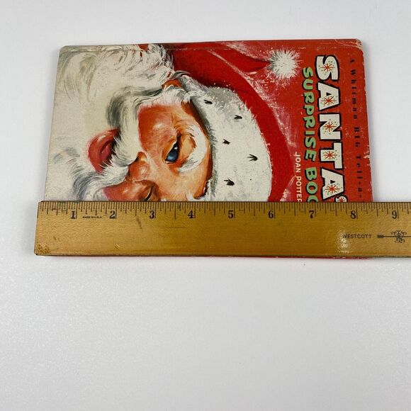 VTG 1966 Santa’s Surprise Book Whitman BIG Tell-a-Tale Joan Potter Elwart HC - Picture 11 of 12